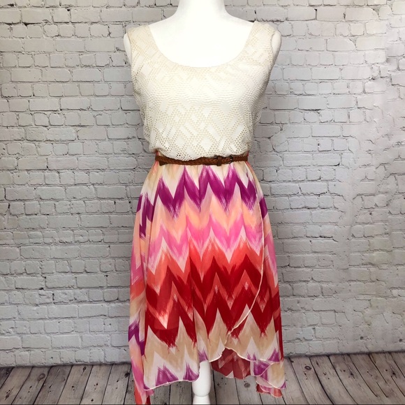 Lily Rose Dresses & Skirts - Chevron high low dress